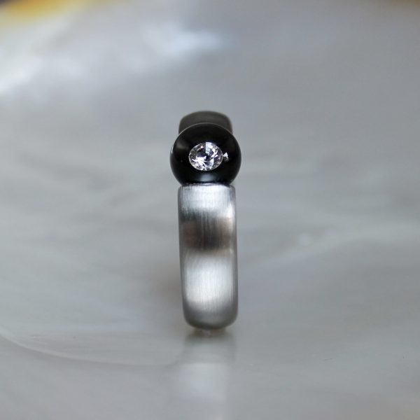 Schmuckwerk-DR767STGS-Glasklar-Ring-schwebender Diamant Brillant